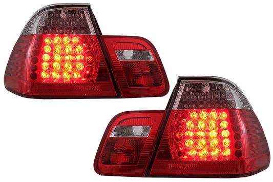 LED Rückleuchten Passend Für BMW 3er E46 Limousine 4d (09.2001-03.2005) Rot Klar KITT Lightning