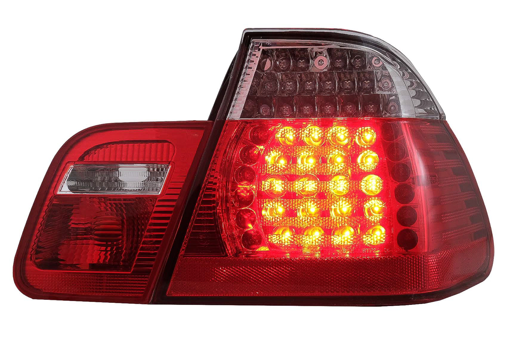 LED Rückleuchten Passend Für BMW 3er E46 Limousine 4d (09.2001-03.2005) Rot Klar KITT Lightning