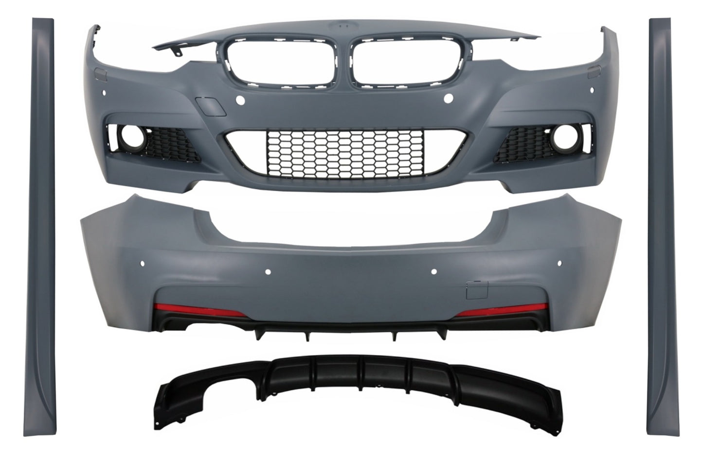 Bodykit Diffusor Links Auslauf für BMW 3er F30 2011-2019 M-Performance Look CarPartsTuning