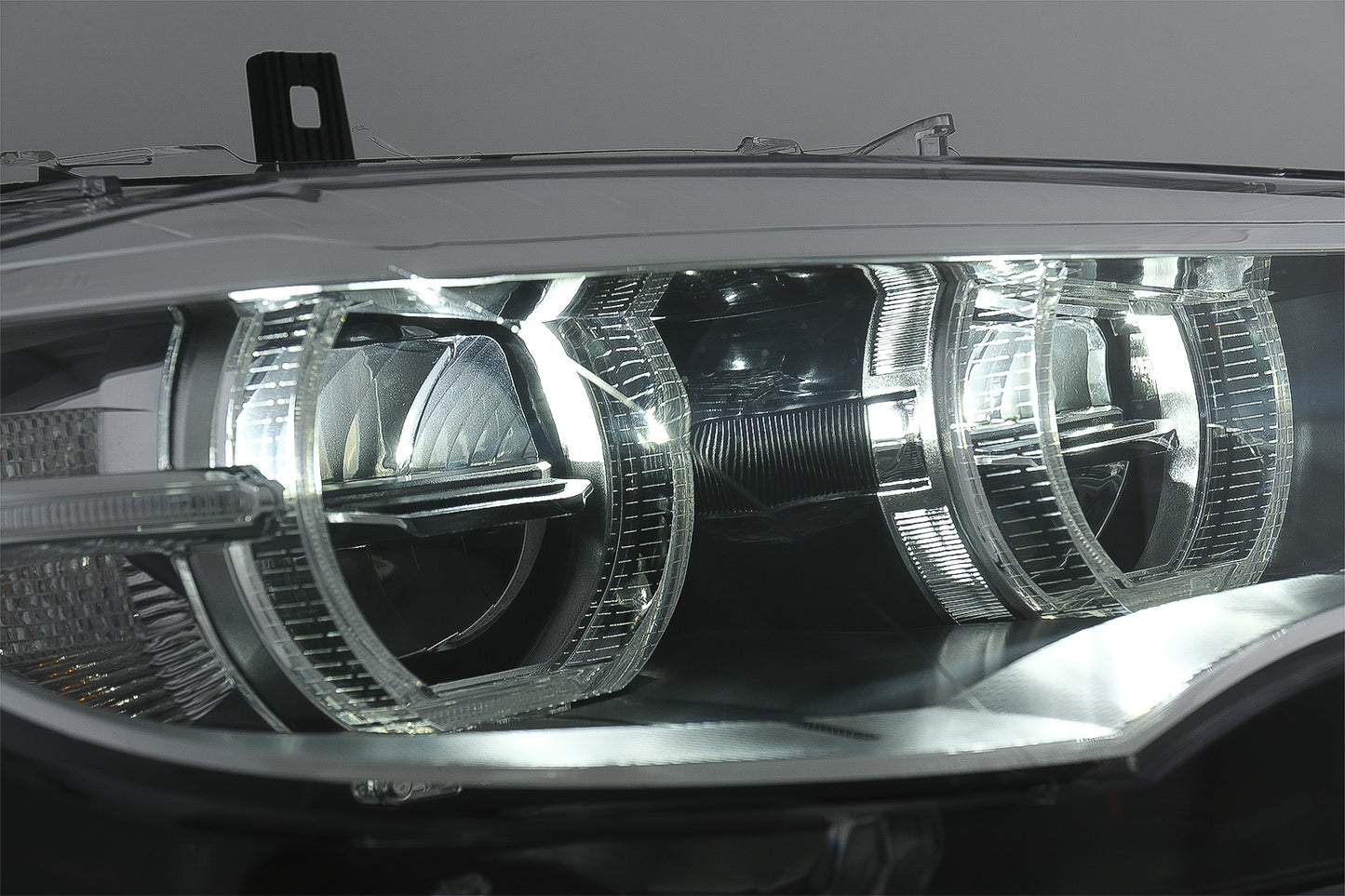 LED Scheinwerfer Xenon Angel Eyes 3D Dual Halo Felgen Geeignet Für BMW X6 E71 (2008-2012) KITT Lightning