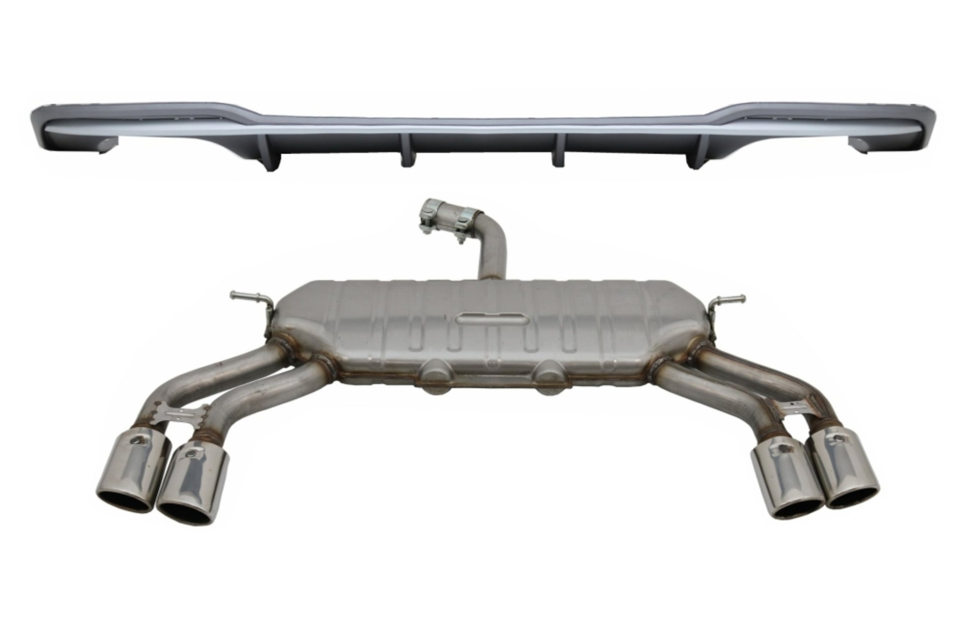 Diffusor Abgassystem für AUDI A3 8V Facelift 2016-2019 S3 Look nur für S Line CarPartsTuning