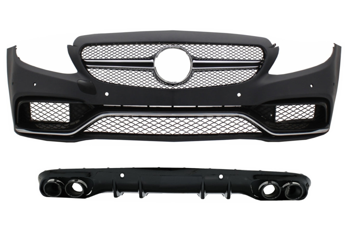 Frontstoßstange Gitter Diffusor Tipps für MERCEDES C C205 A205 2014-2019 C63 Look CarPartsTuning