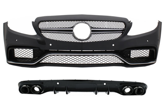 Frontstoßstange Gitter Diffusor Tipps für MERCEDES C C205 A205 2014-2019 C63 Look CarPartsTuning