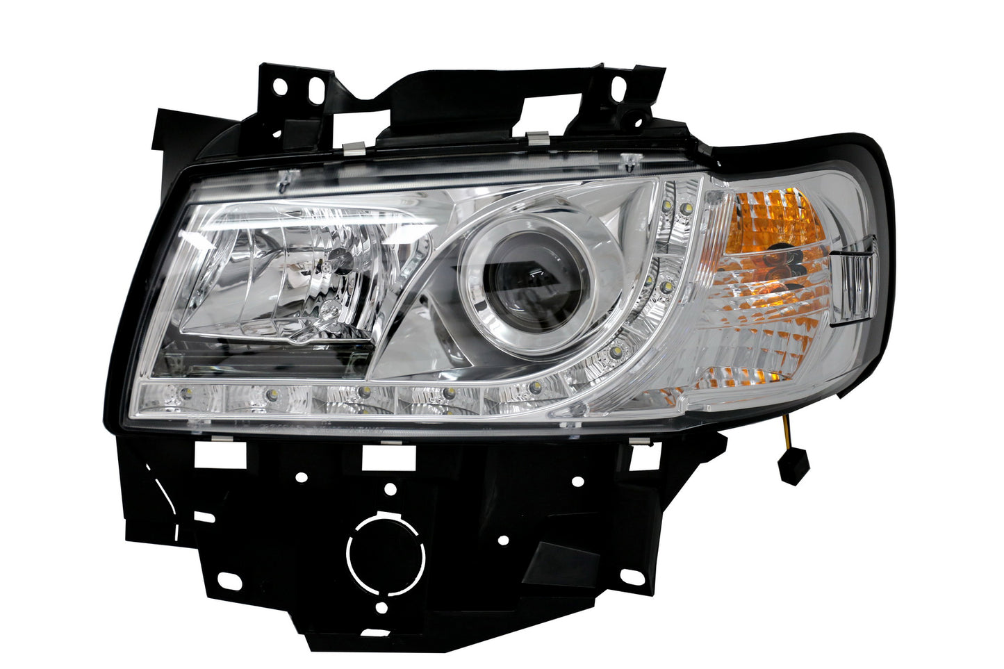 Scheinwerfer Daylight für VW T4 Transporter Long Nose 96-03 LED DRL Chrom Carpartstuning Austria