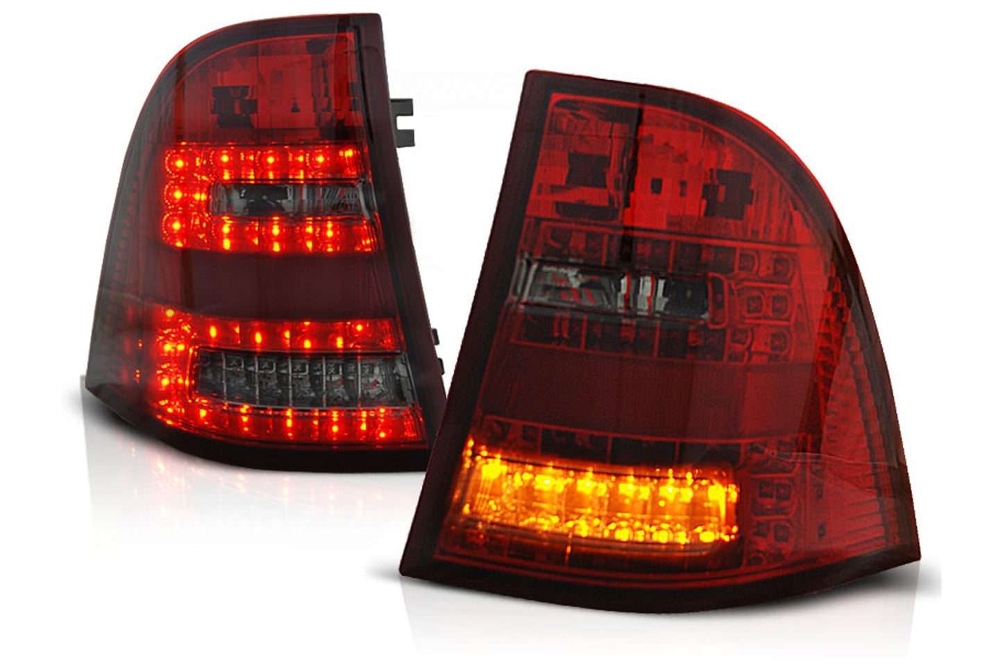 Full LED LightBar Rücklichter für Mercedes M-Klasse W166 2012-2015 rot-Weiss LHD CarPartsTuning