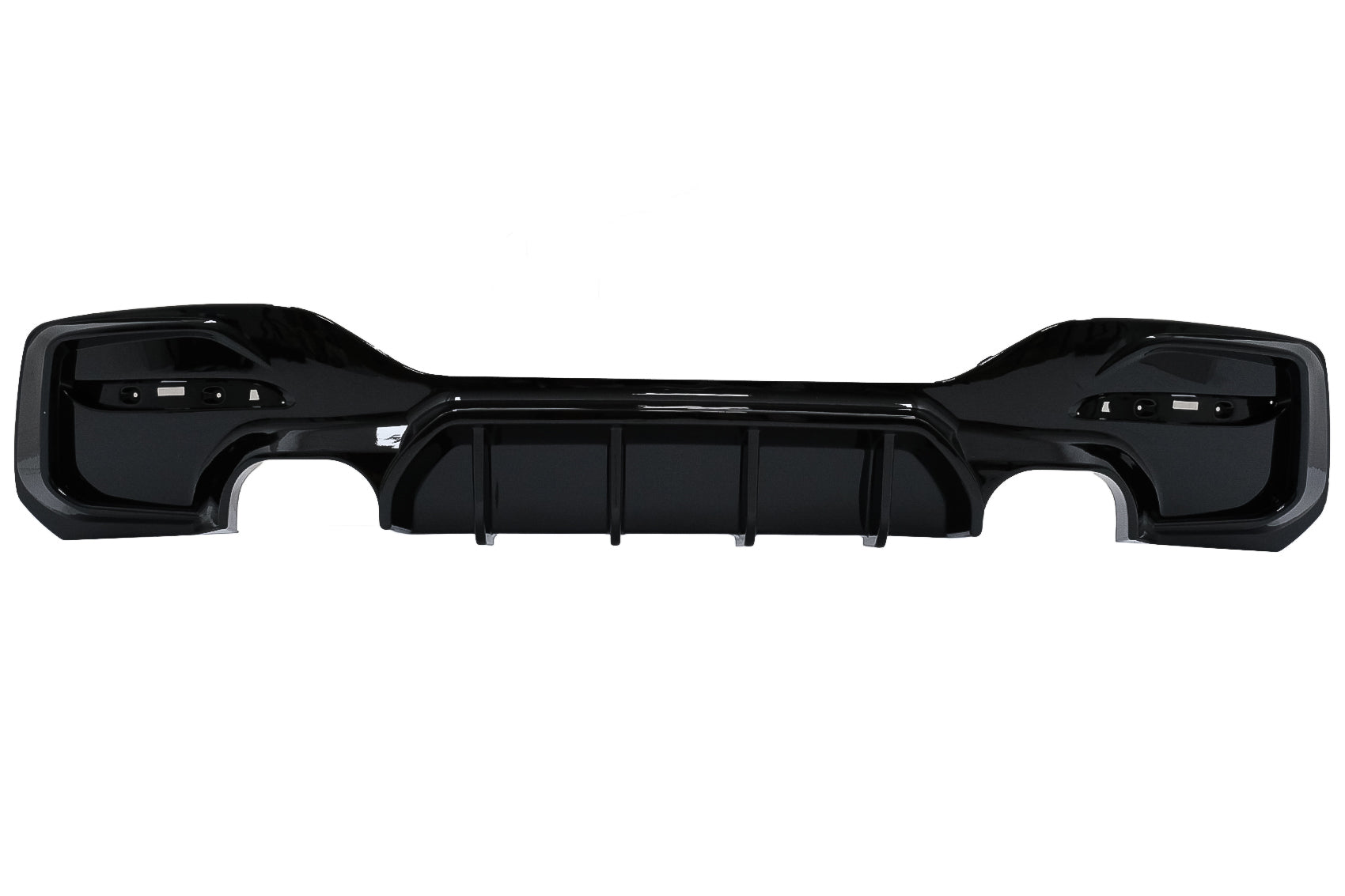 Heckschürze Spoiler Volant Diffusor Doppelauslass Passend Für BMW 1er F20 F21 LCI (2015-2019) Piano Black KITT