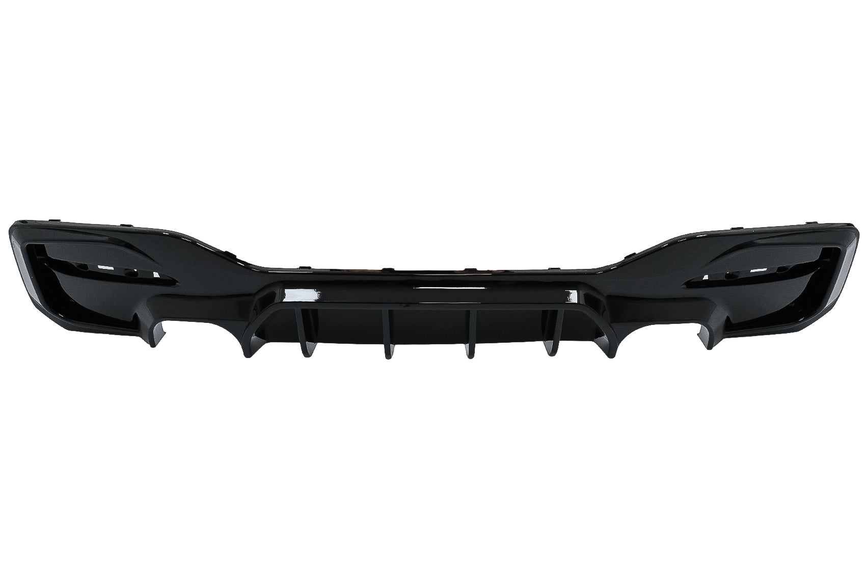 Heckschürze Spoiler Volant Diffusor Doppelauslass Passend Für BMW 1er F20 F21 LCI (2015-2019) Piano Black KITT