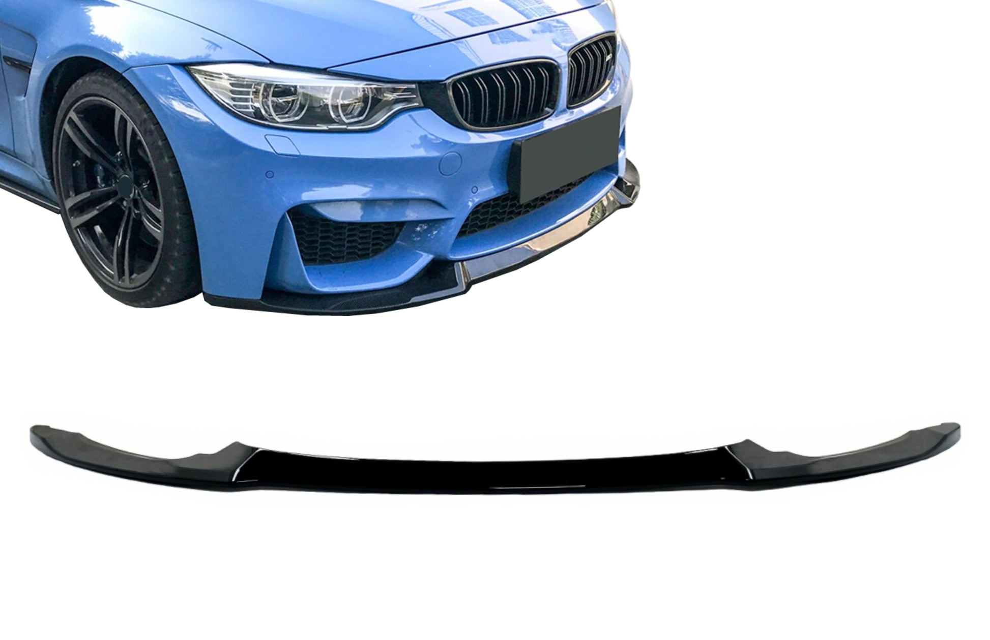 Frontspoilerlippe passend für BMW F80 M3 Limousine F82 M4 Coupe F83 M4 Cabrio (2014-2019) CS Style KITT