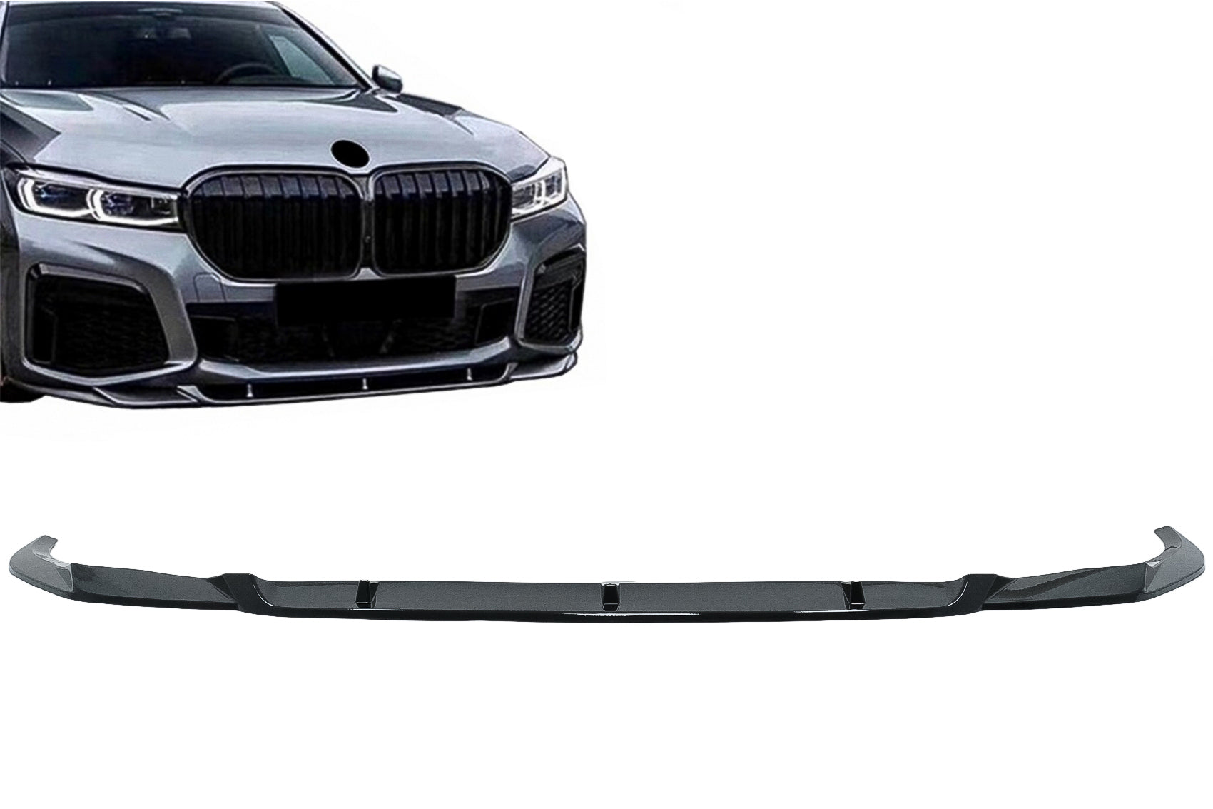 Stoßstange Spoilerlippe für BMW 7er G11 G12 LCI M Sport 02.2019+ Glänzend schwarz CarPartsTuning