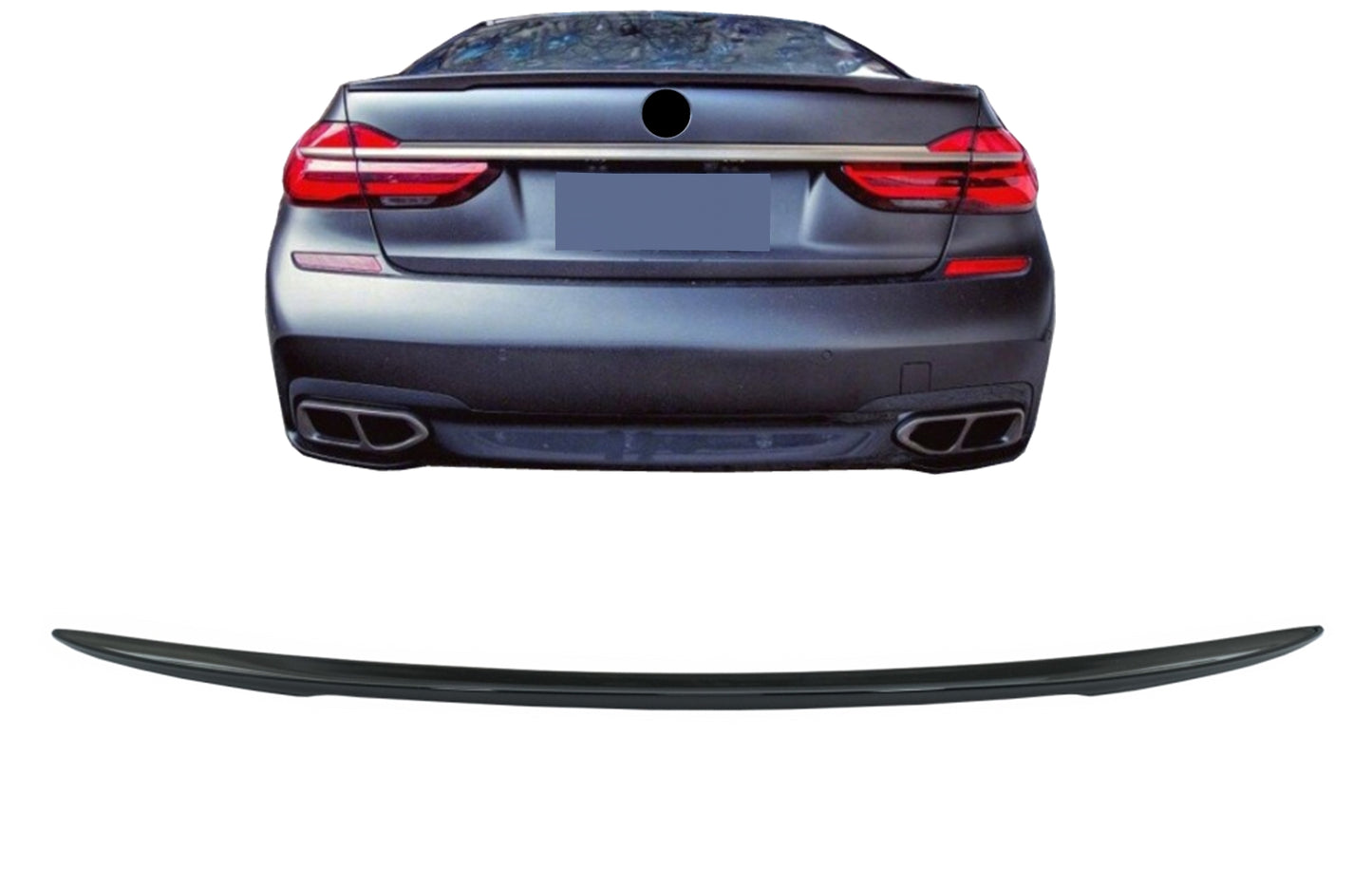 Heckspoiler für BMW 7er G12 15-02.19 M Sport Design Glänzend Schwarz CarPartsTuning