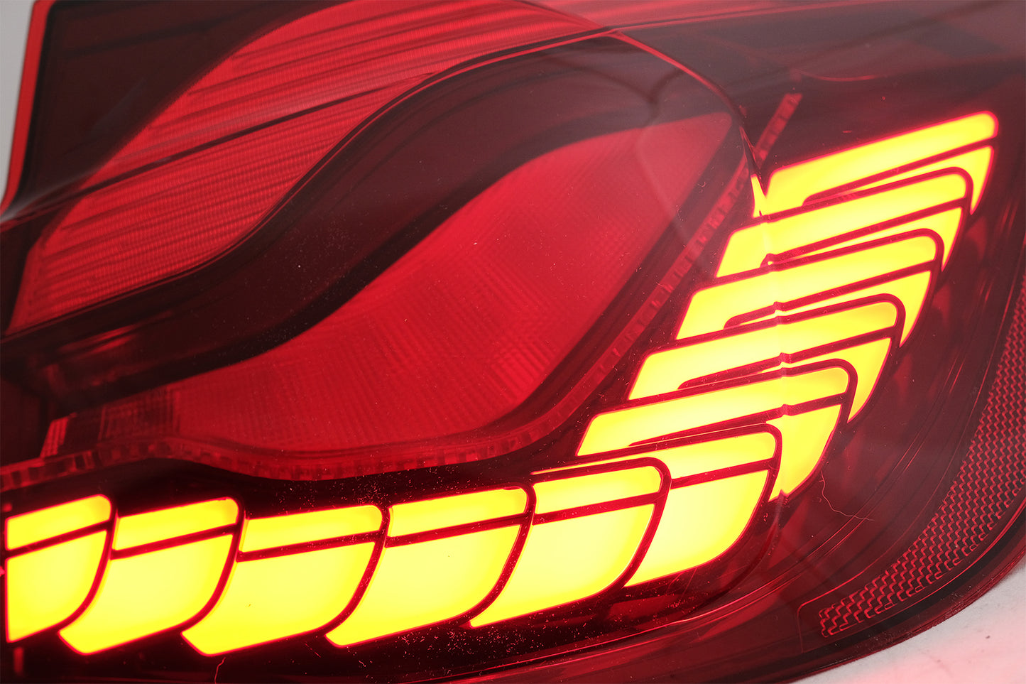 OLED Rückleuchten Umbau Auf M4 Design Passend Für BMW 3er F30 Pre LCI & LCI (2011-2019) F35 F80 Rot Klar Mit Dynamischem Abbiegelicht KITT