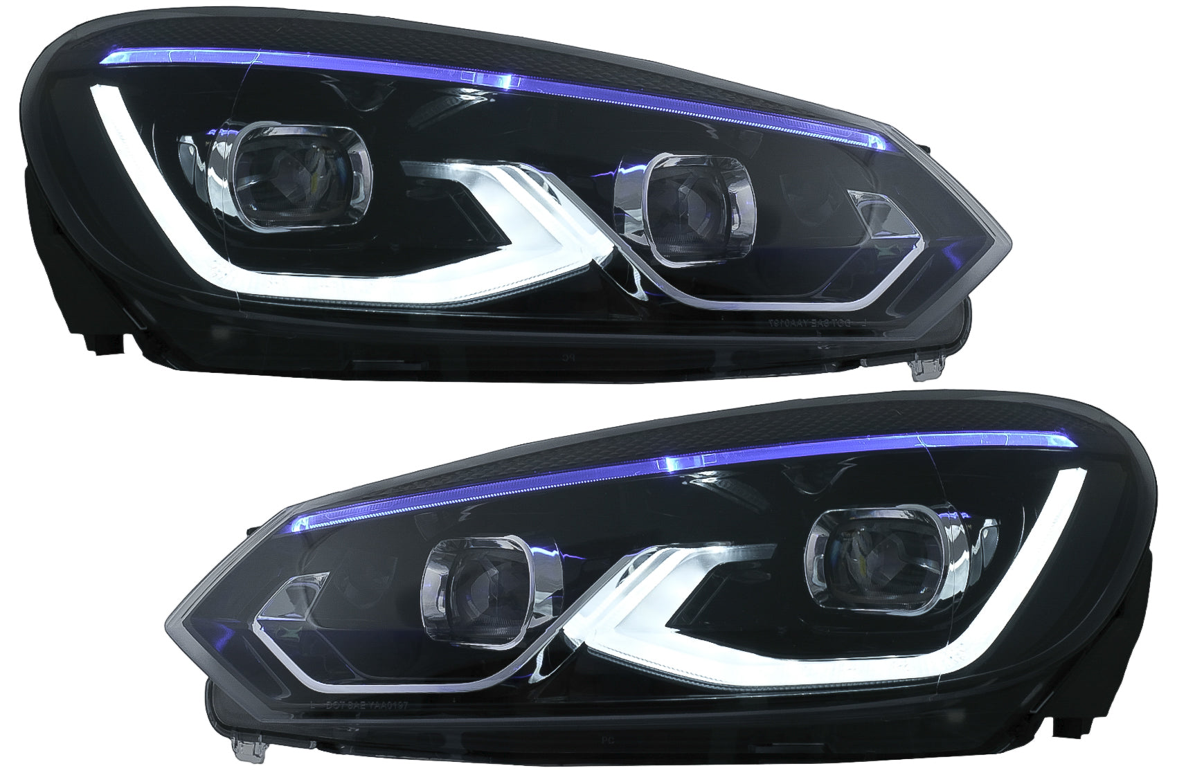 Full LED Scheinwerfer für VW Golf 6 08-13 Upgraden auf Golf 8 Look Dynamische Startup CarPartsTuning