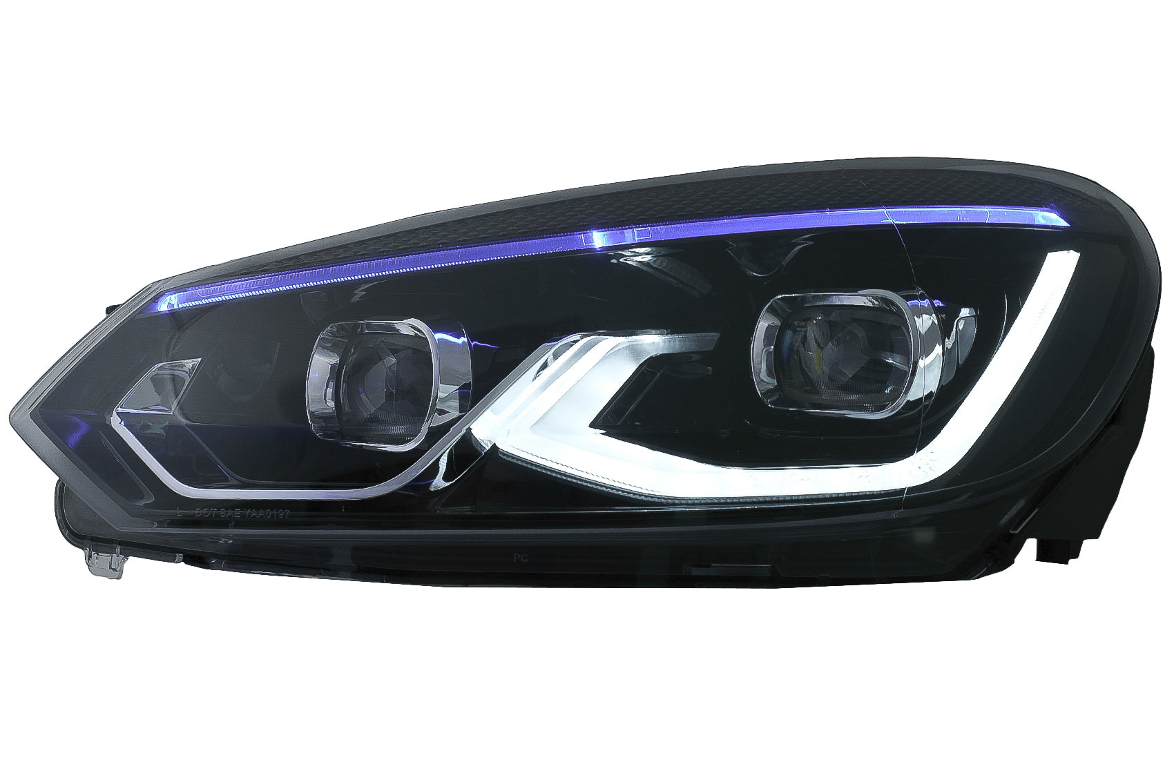 Full LED Scheinwerfer für VW Golf 6 08-13 Upgraden auf Golf 8 Look Dynamische Startup CarPartsTuning