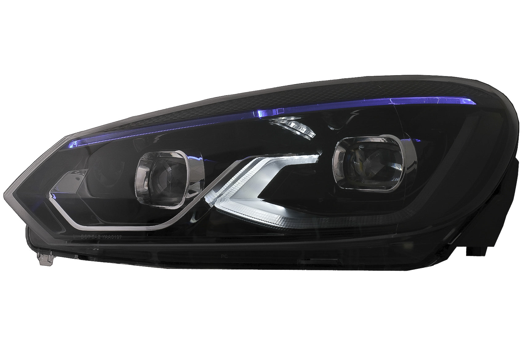 Full LED Scheinwerfer für VW Golf 6 08-13 Upgraden auf Golf 8 Look Dynamische Startup CarPartsTuning