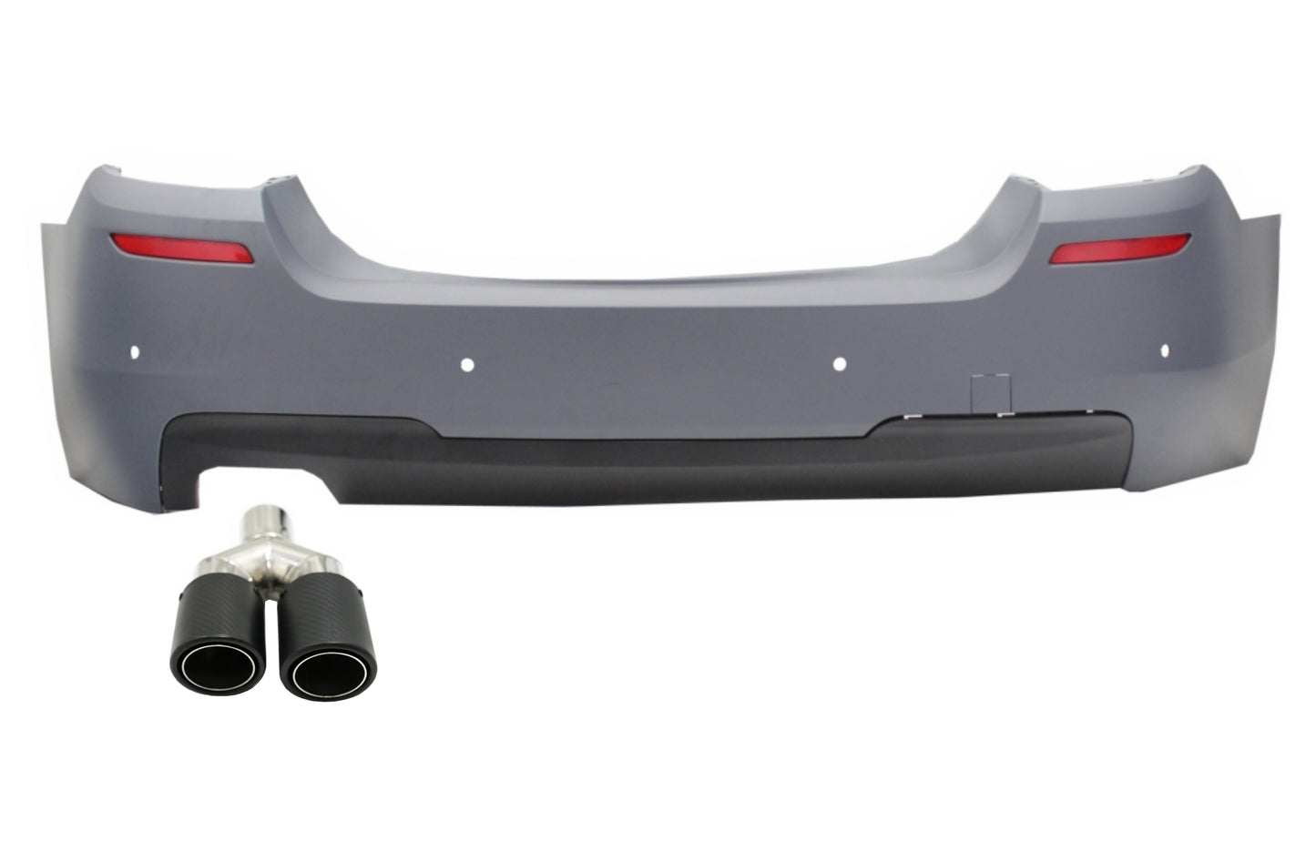 Heckstoßstange & Auspuff Tipp 5,8 cm Linke Seite für BMW 5 F10 2011+ M-Technik Look CarPartsTuning