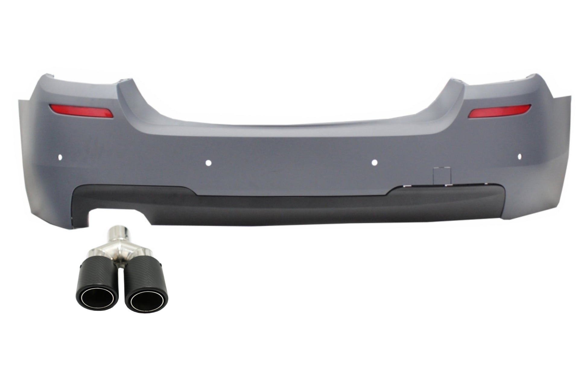 Heckstoßstange & Auspuff Tipp 5,8 cm Linke Seite für BMW 5 F10 2011+ M-Technik Look CarPartsTuning