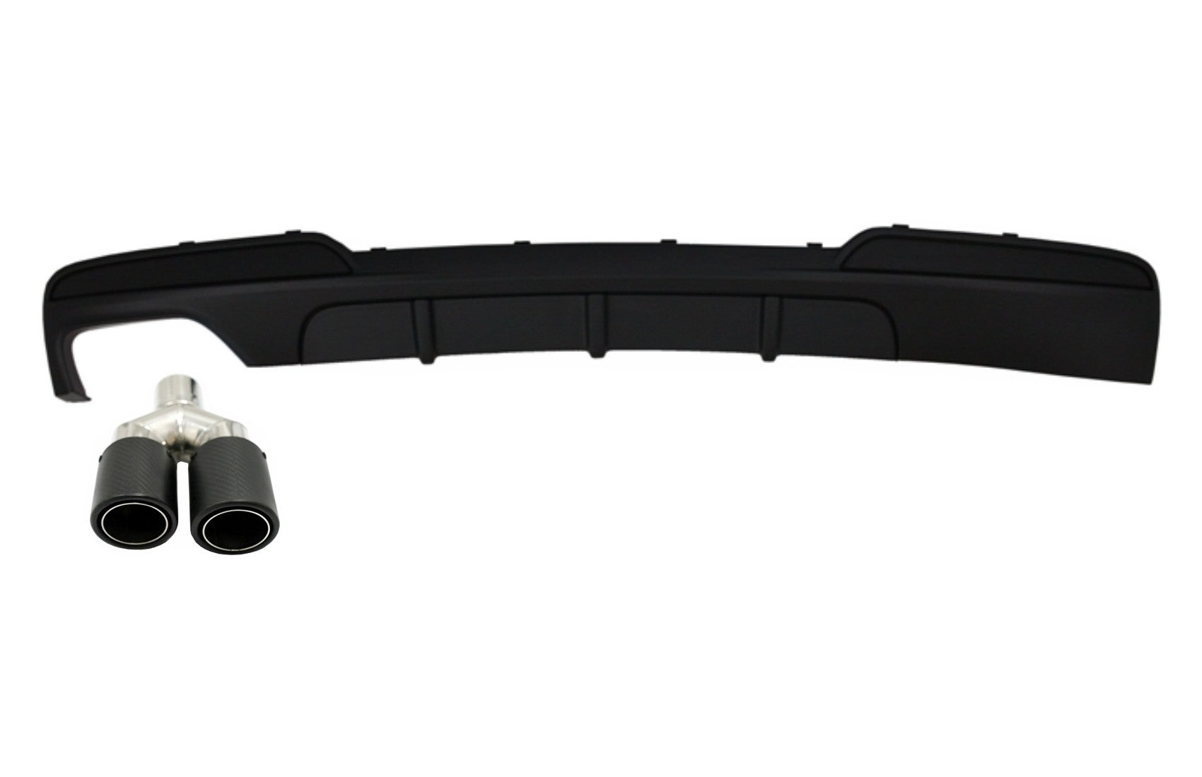 Diffusor & Auspuff Tipp für BMW 5er F10 F11 Limousine Touring 2011-2017 M Look CarPartsTuning