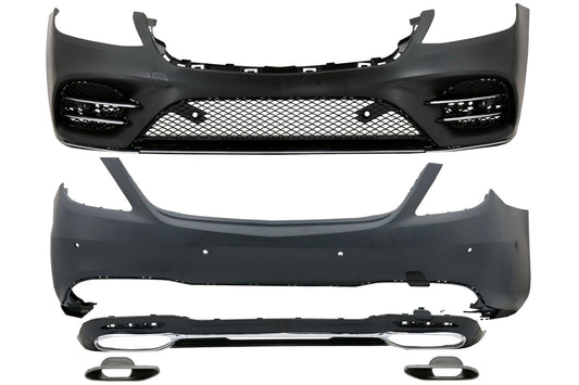 Bodykit für Mercedes S W222 Facelift 13-06.17 Stoßstange Auspuff S450 Look CarPartsTuning