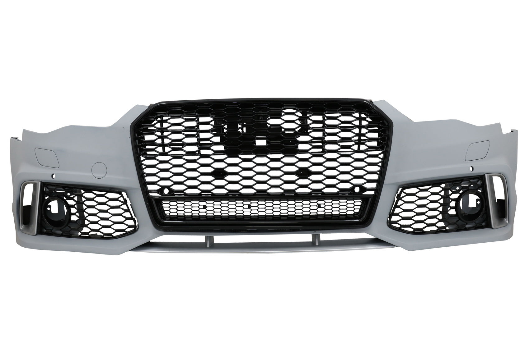 Stoßstange mit Bienenwabe Gitter für Audi A6 C7 4G Facelift 15-18 RS6 Look PDC SRA CarPartsTuning