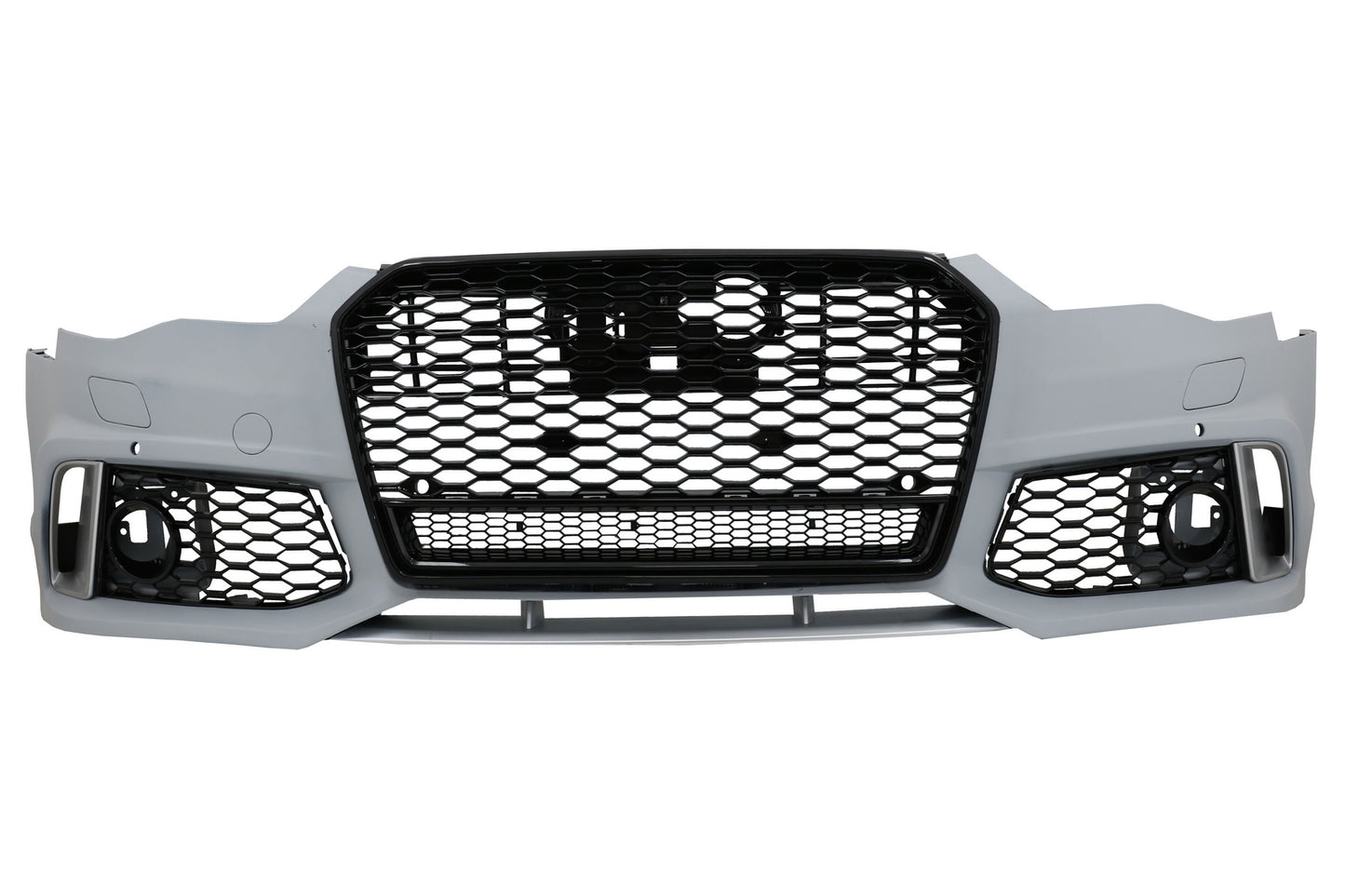 Stoßstange mit Bienenwabe Gitter für Audi A6 C7 4G Facelift 15-18 RS6 Look PDC SRA CarPartsTuning