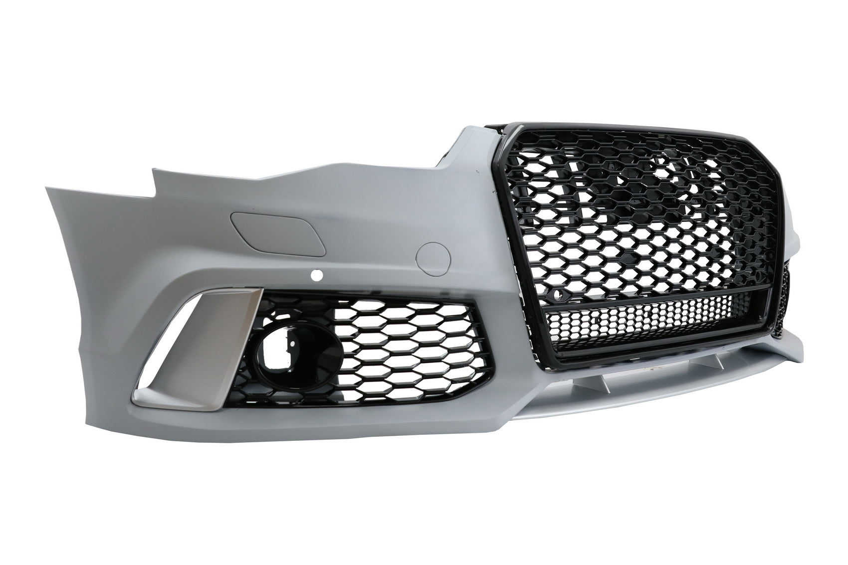 Stoßstange mit Bienenwabe Gitter für Audi A6 C7 4G Facelift 15-18 RS6 Look PDC SRA CarPartsTuning