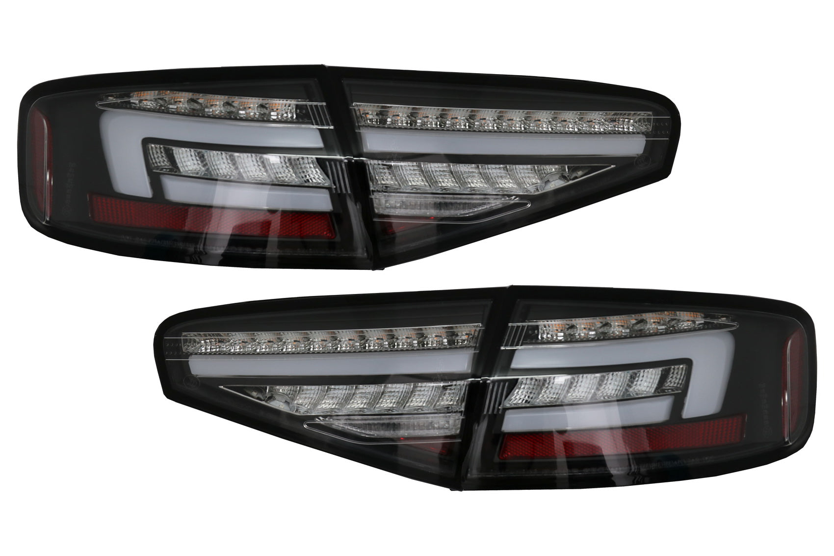 LED-Rückleuchten für Audi A4 B8 Limousine 12-15 Rot Schwarz Dynamische Blinker CarPartsTuning