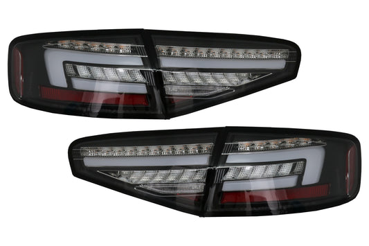 LED-Rückleuchten für Audi A4 B8 Limousine 12-15 Rot Schwarz Dynamische Blinker CarPartsTuning