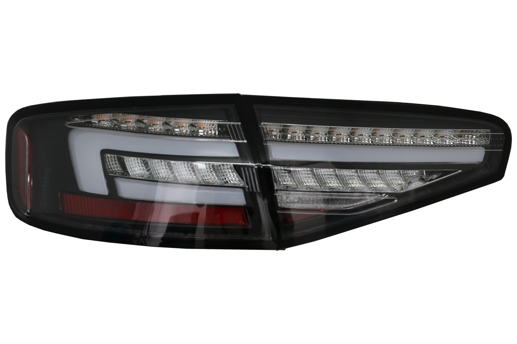 LED-Rückleuchten für Audi A4 B8 Limousine 12-15 Rot Schwarz Dynamische Blinker CarPartsTuning