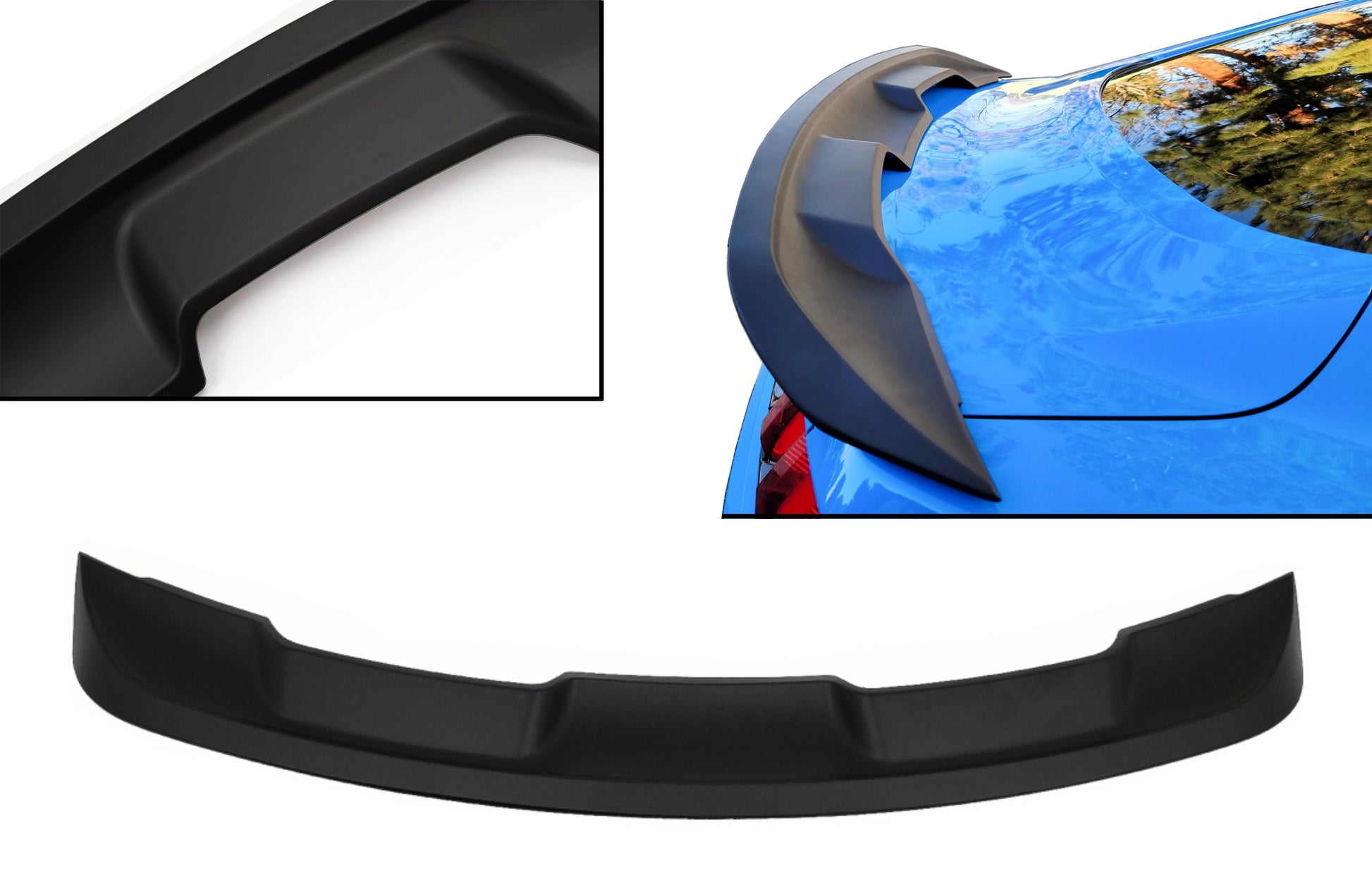 Kofferraumspoiler Passend Für Ford Mustang Mk6 Sechste Generation (2015-2020) GT500 Design Mattschwarz KITT