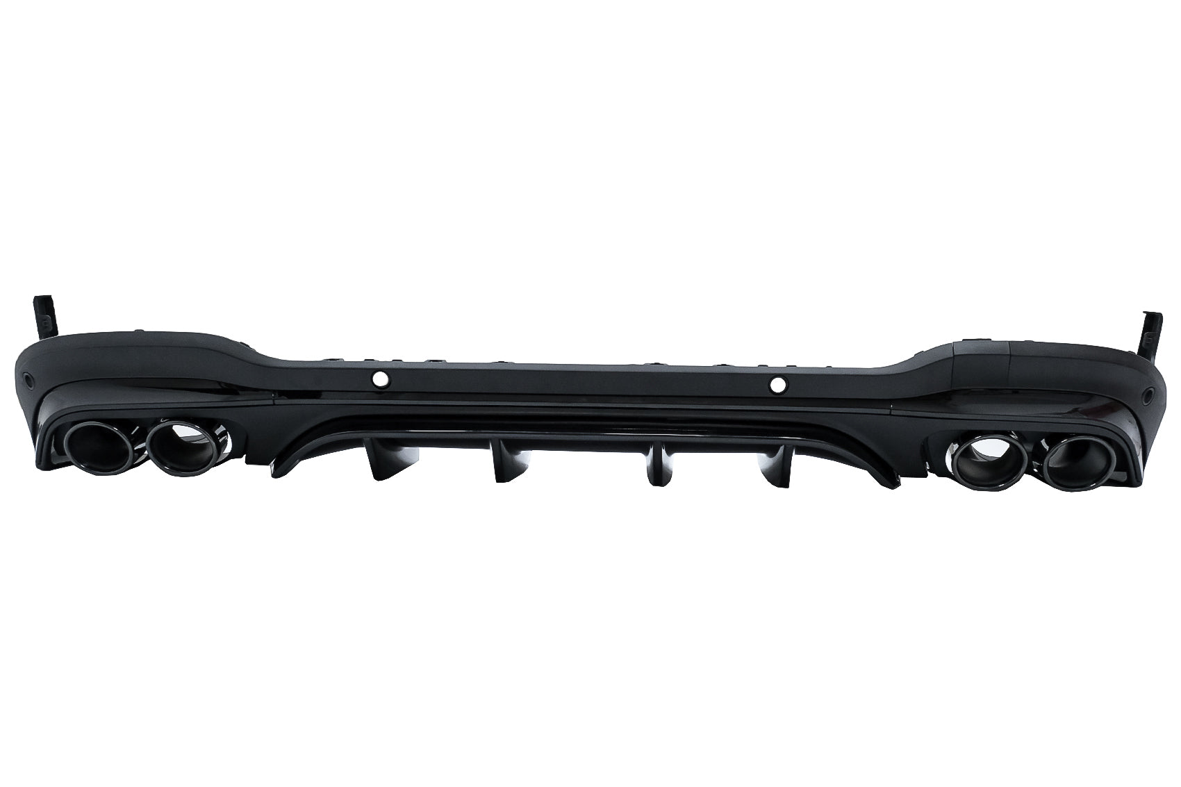 Heckdiffusor mit schwarzen Endrohren passend für Mercedes GLC SUV X253 Facelift (2020-) GLC43 Design Night Package KITT