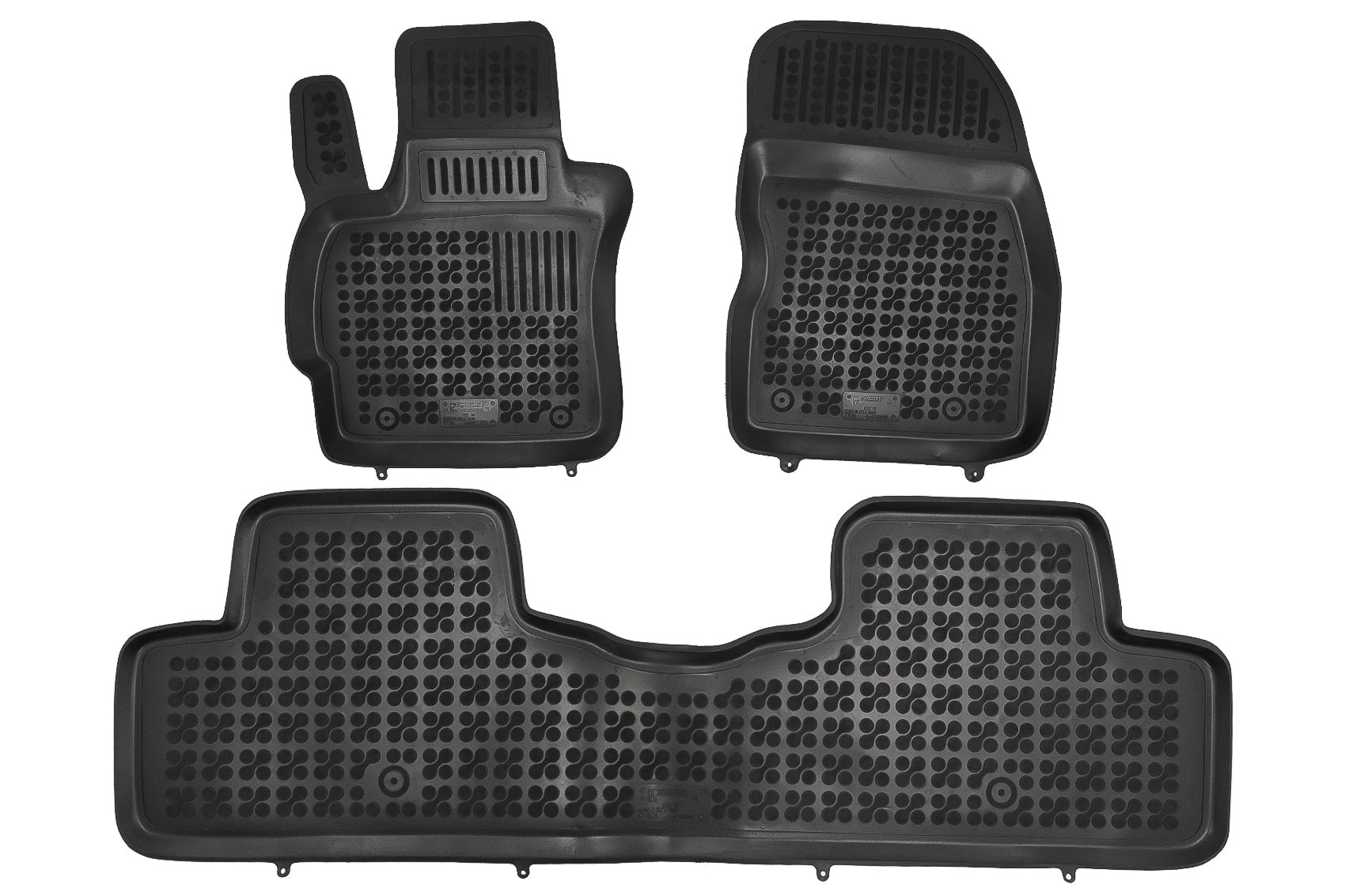 Fußmatten Gummi Schwarz für MAZDA 5 I MAZDA 5 II 2005-2015 3 cm Kante Geruchsfrei CarPartsTuning