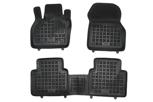 Fußmatten Gummi Schwarz für Renault ZOE ZE50 2019+ Geruchsfrei 3 cm Kante CarPartsTuning