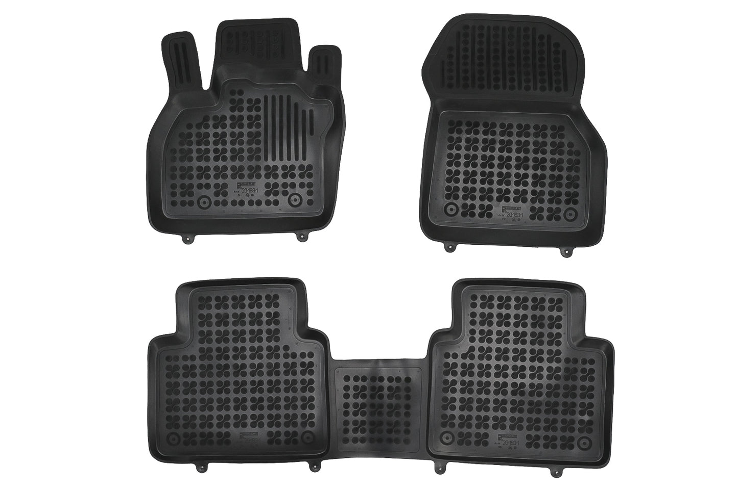 Fußmatten Gummi Schwarz für Renault ZOE ZE50 2019+ Geruchsfrei 3 cm Kante CarPartsTuning