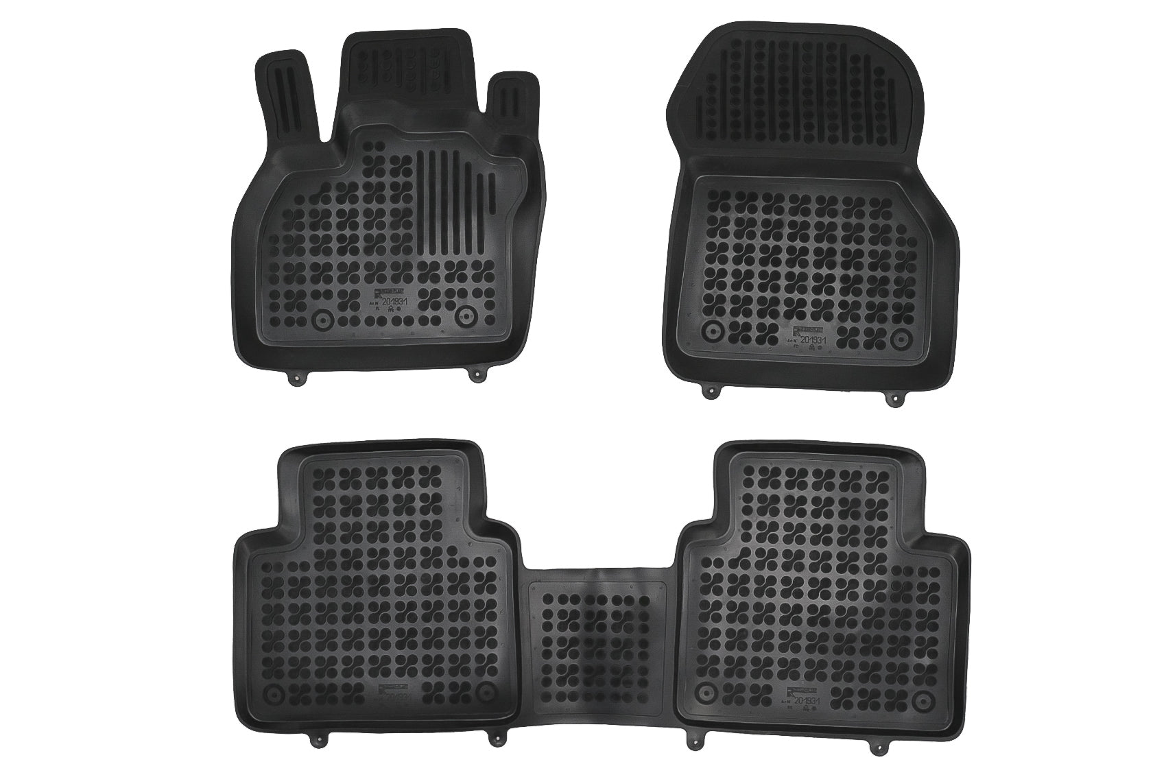 Fußmatten Gummi Schwarz für Renault ZOE ZE50 2019+ Geruchsfrei 3 cm Kante CarPartsTuning