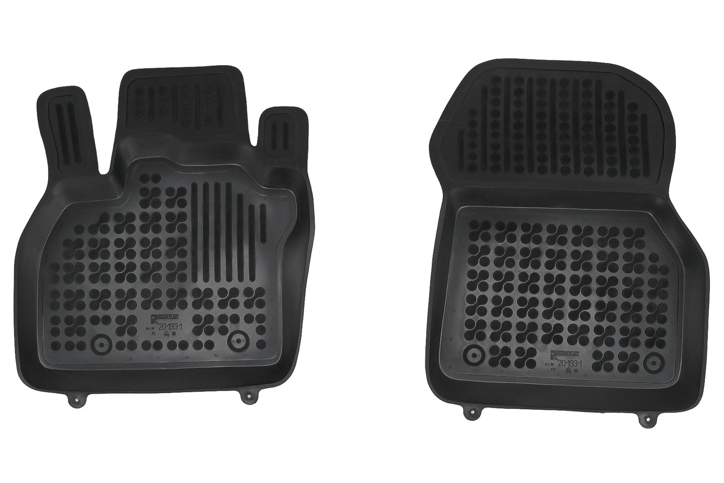 Fußmatten Gummi Schwarz für Renault ZOE ZE50 2019+ Geruchsfrei 3 cm Kante CarPartsTuning