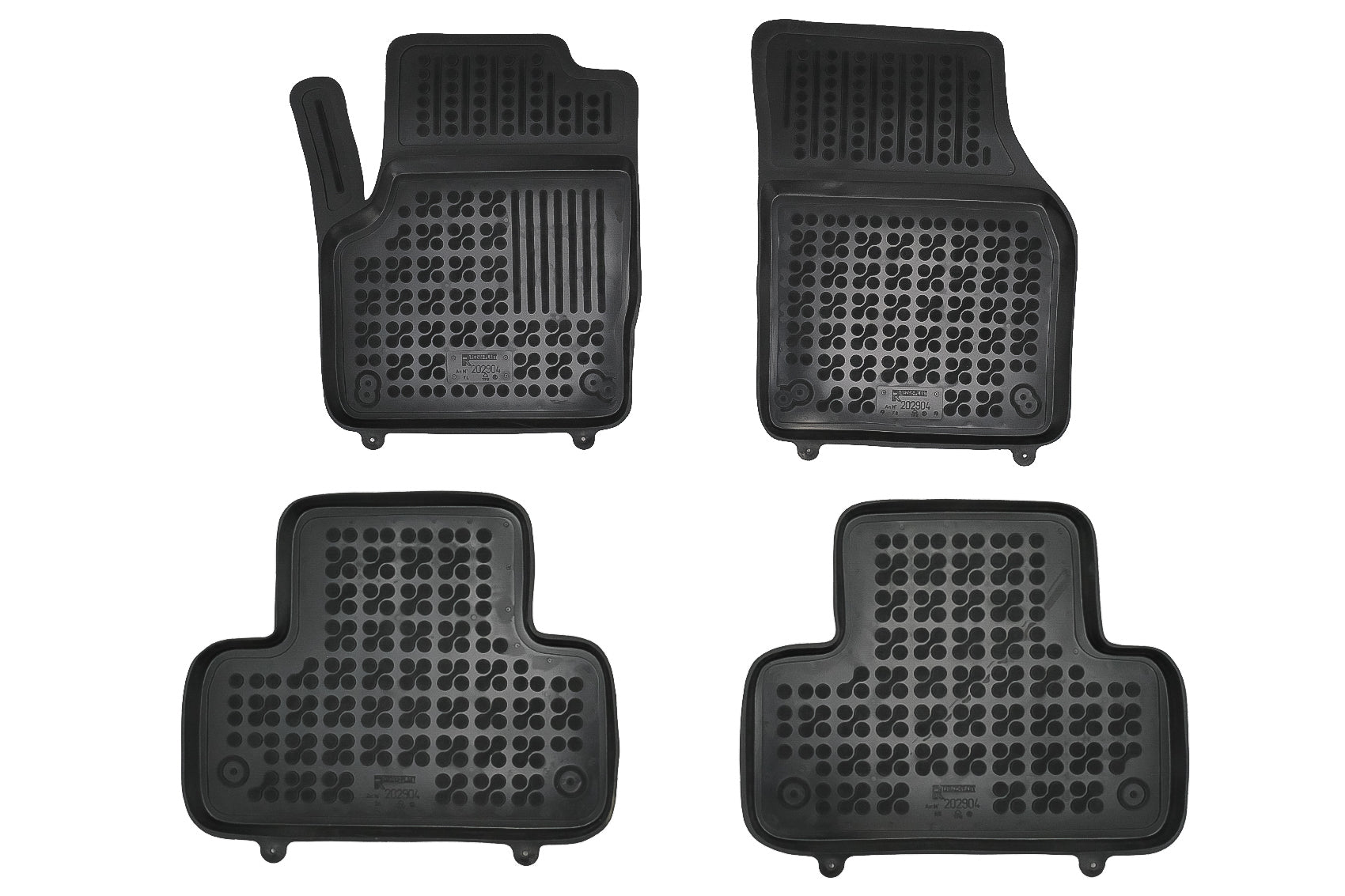 Fußmatten Gummi Schwarz Passend Für Land Rover Range Rover Evoque I L538 (2011-2014) L538 Facelift (2014-2018) Rezaw Plast