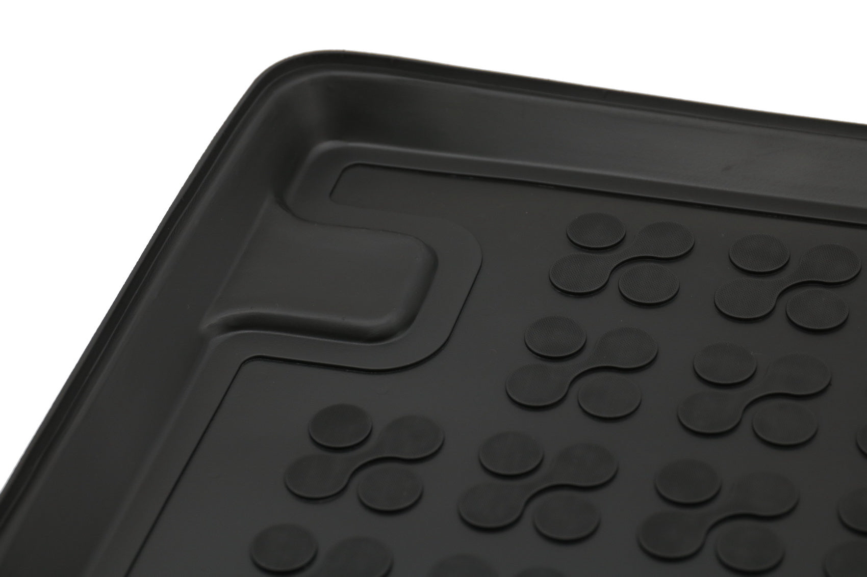 Gummi Kofferraummatte Schwarz für Mercedes GLK SUV X204 08-15 Geruchsfreier erhöhter Rand CarPartsTuning