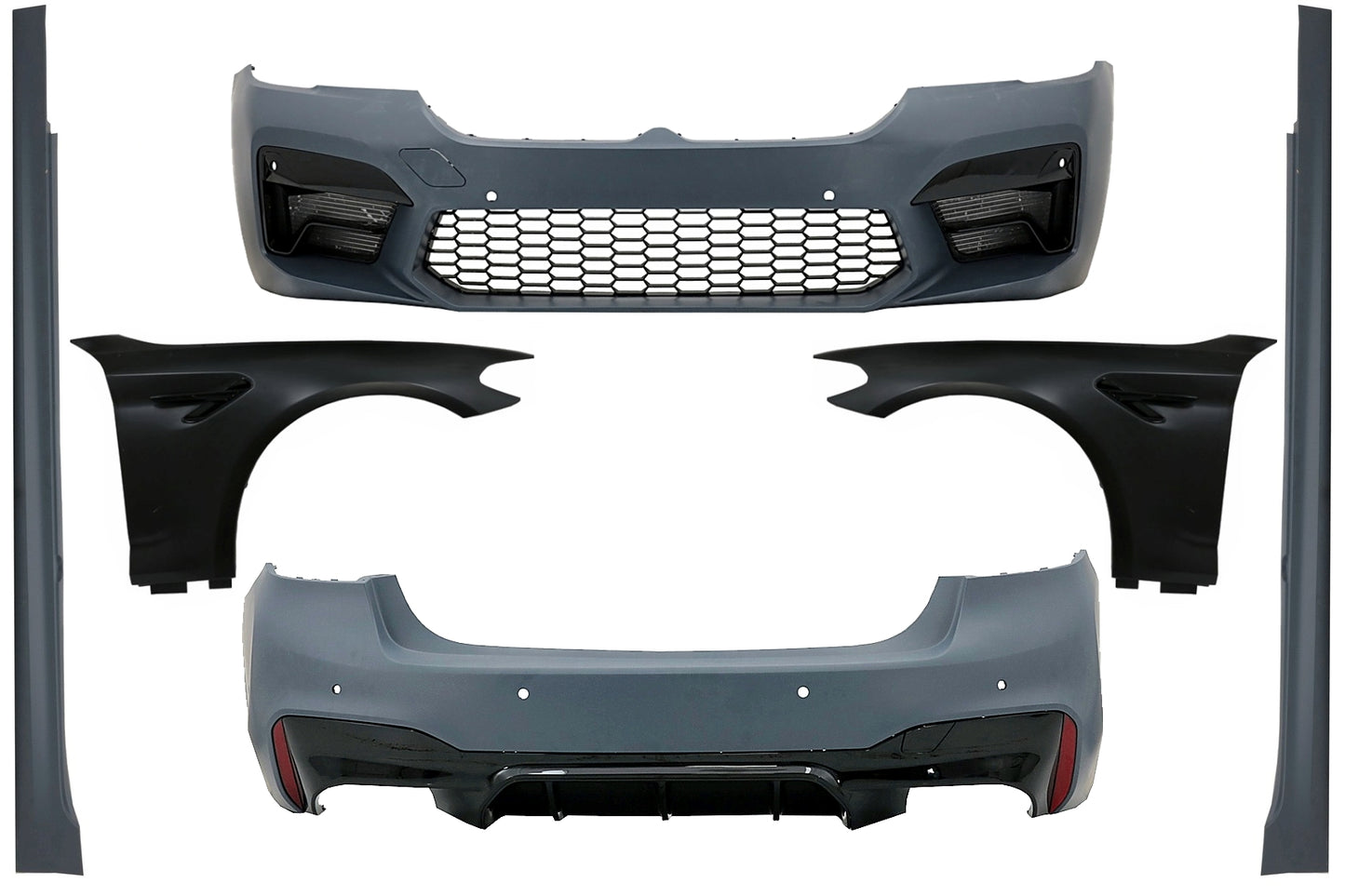 Bodykit für BMW 5er G30 LCI 2020+ M5 Look Seitenschweller Front-Kotflügel CarPartsTuning