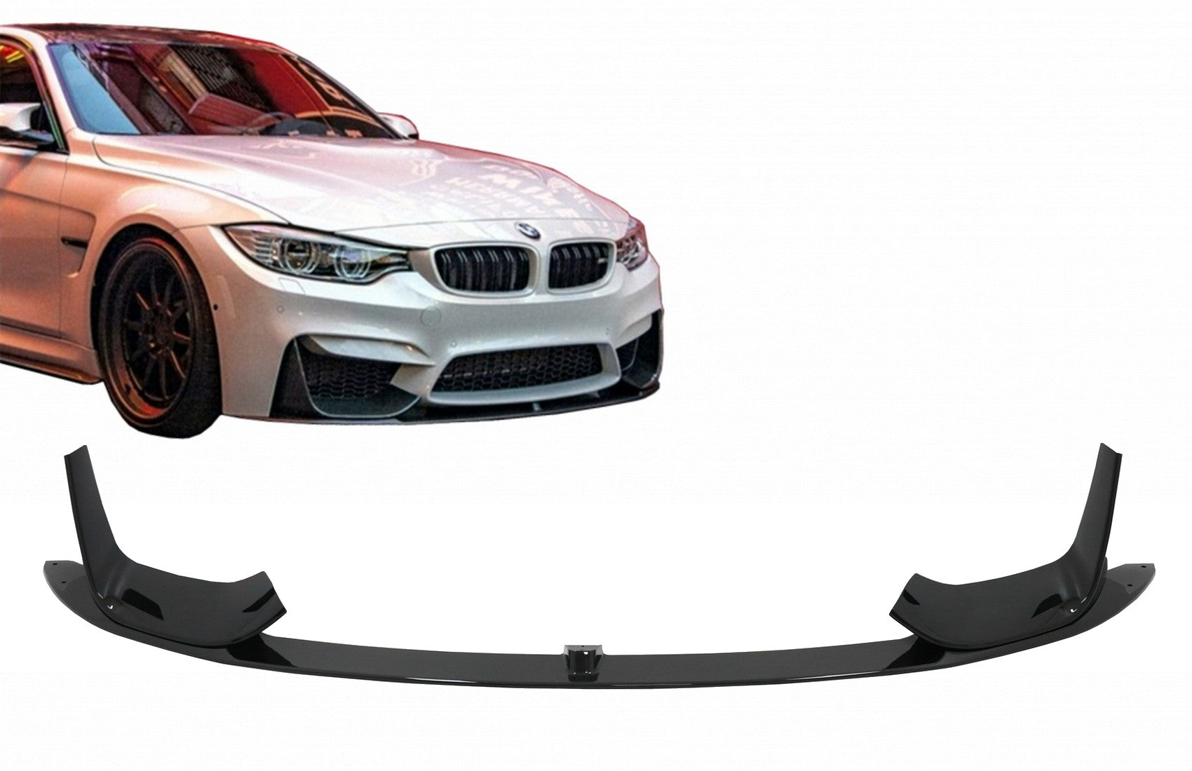 Frontspoilerlippe Passend Für BMW F80 M3 Limousine F82 M4 Coupé F83 M4 Cabrio (2014-2019) Piano Black KITT Specials