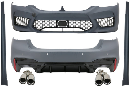 Bodykit für BMW 5er G30 2017-2019 M5 Look Stoßstange Auspuff Tipps Seitenschweller CarPartsTuning