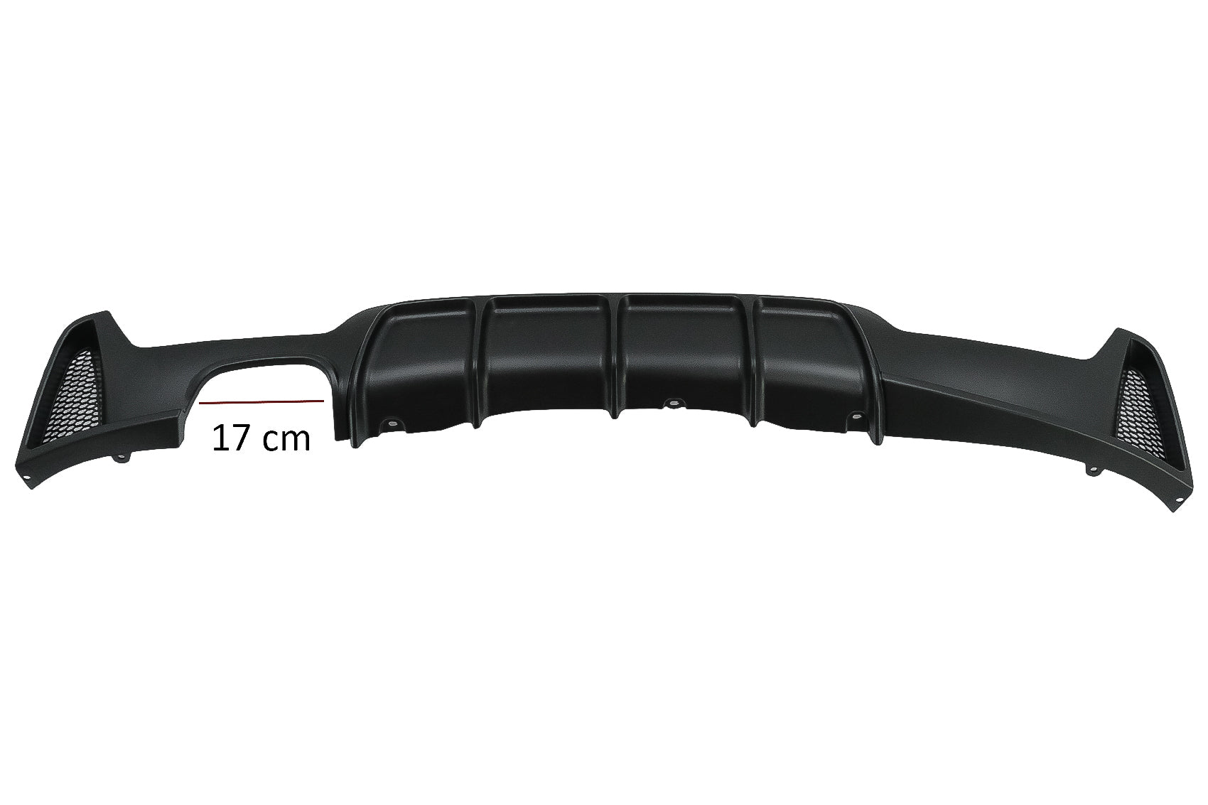 Heckschürze Diffusor Passend Für BMW 4er F32 F33 F36 (2013-2019) Coupé Cabrio M Design Links Doppelauslass Schwarz KITT