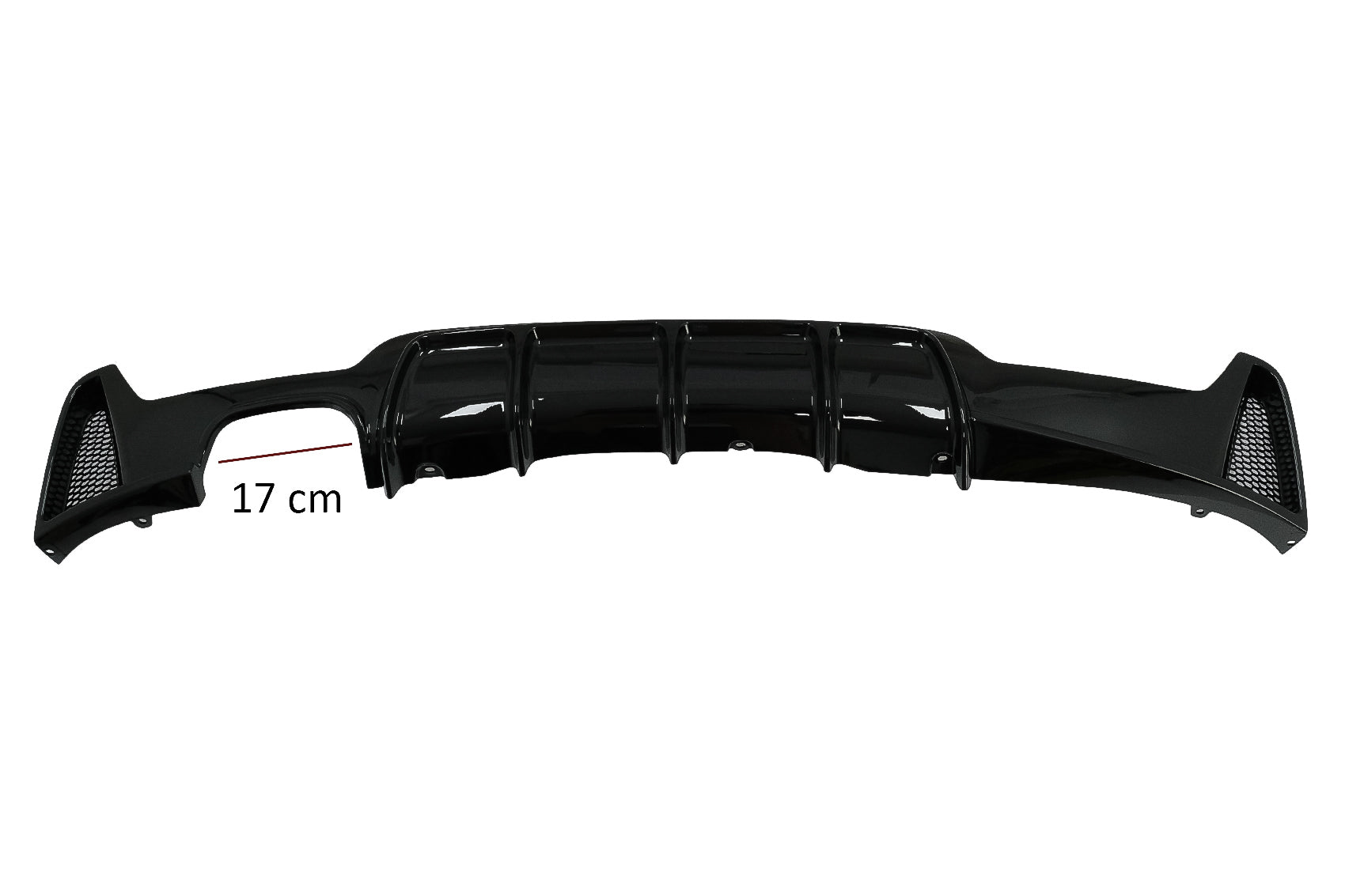 Heckschürze Diffusor Passend Für BMW 4er F32 F33 F36 (2013-2019) Coupe Cabrio M Design Links Doppelauslass Piano Black KITT