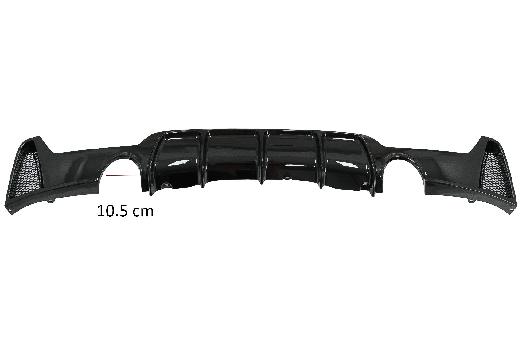 Heckschürzendiffusor Passend Für BMW 4er F32 F33 F36 (2013-2019) Coupe Cabrio M Design Twin SinGLE Outlet Piano Black KITT