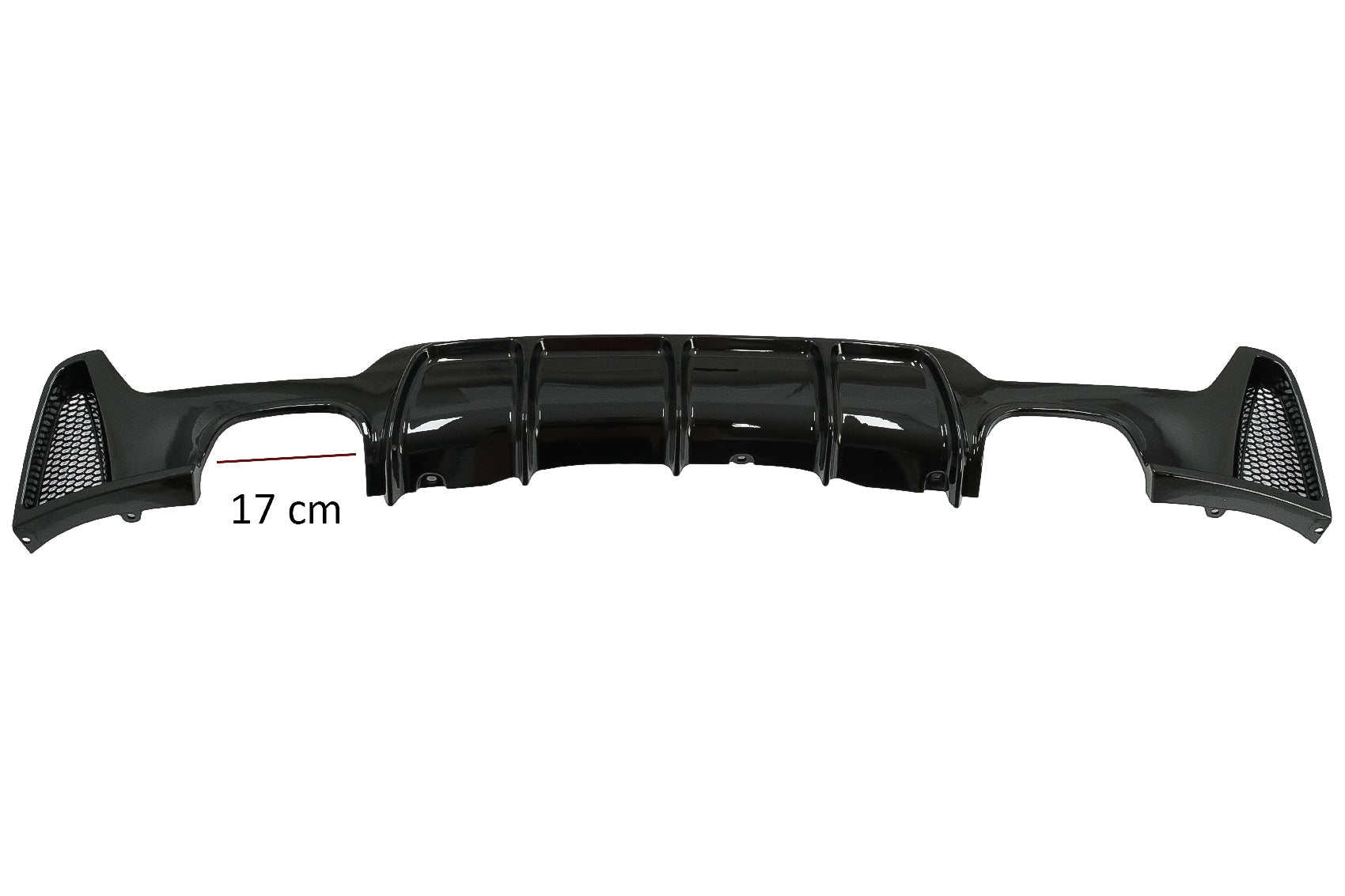 Heckschürzendiffusor Passend Für BMW 4er F32 F33 F36 (2013-2019) Coupe Cabrio M Design Twin Double Outlet Piano Black KITT