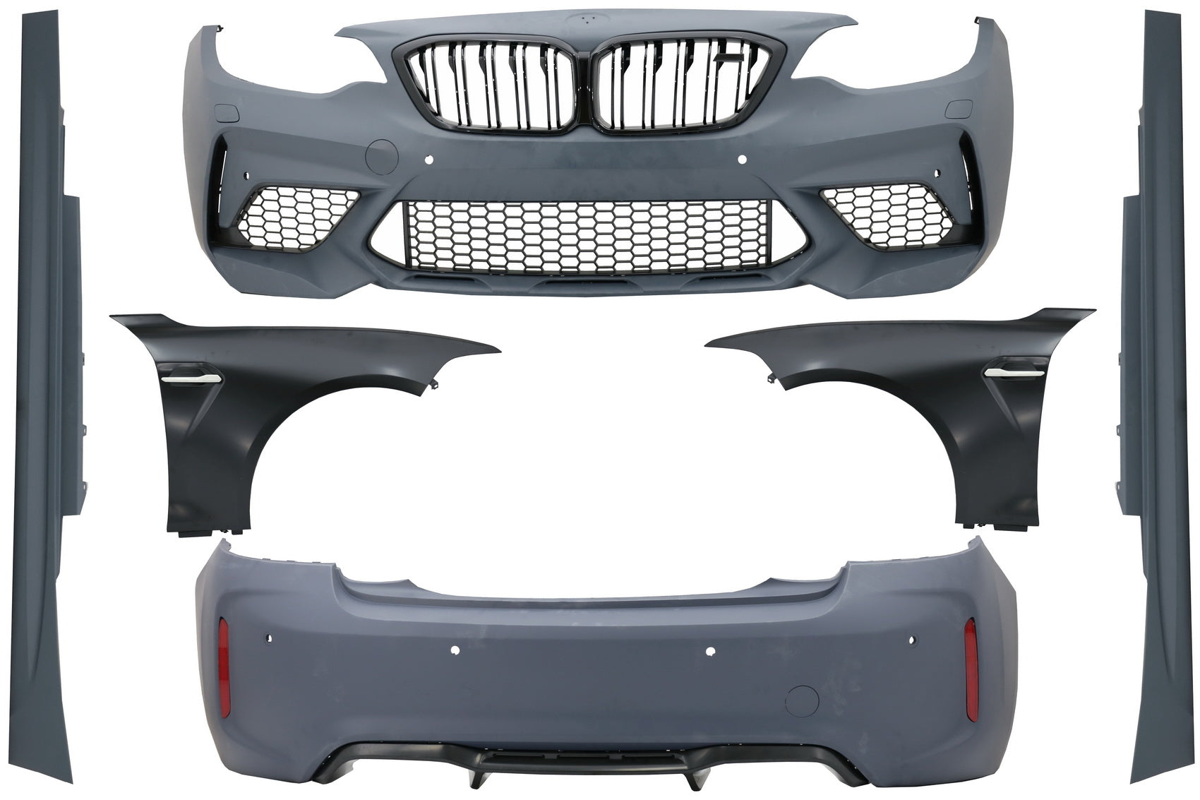 Bodykit Passend Für BMW 2er F22 Coupé F23 Cabrio (2014-2017) M2c Design KITT