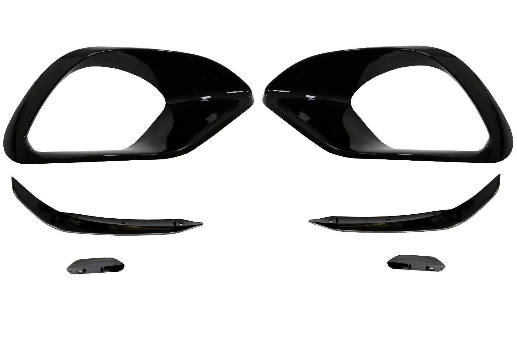 Seitengitter Abdeckrahmen für Mercedes CLA 45 45S X118 C118 2019+ Glänzend schwarz CarPartsTuning