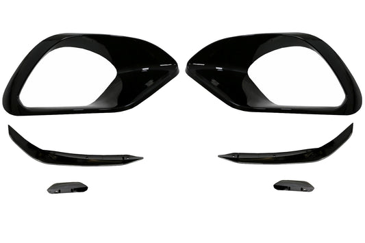 Seitengitter Abdeckrahmen für Mercedes CLA 45 45S X118 C118 2019+ Glänzend schwarz CarPartsTuning