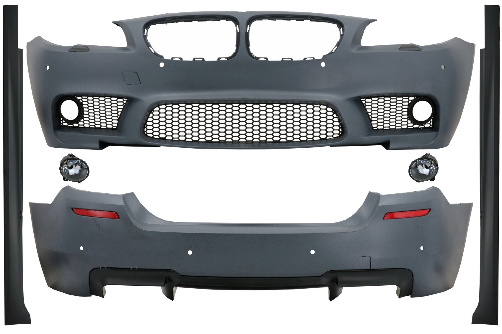 Komplett Bodykit für BMW 5er F10 2010-2014 M5 Look Nebelscheinwerfer Seitenschweller CarPartsTuning