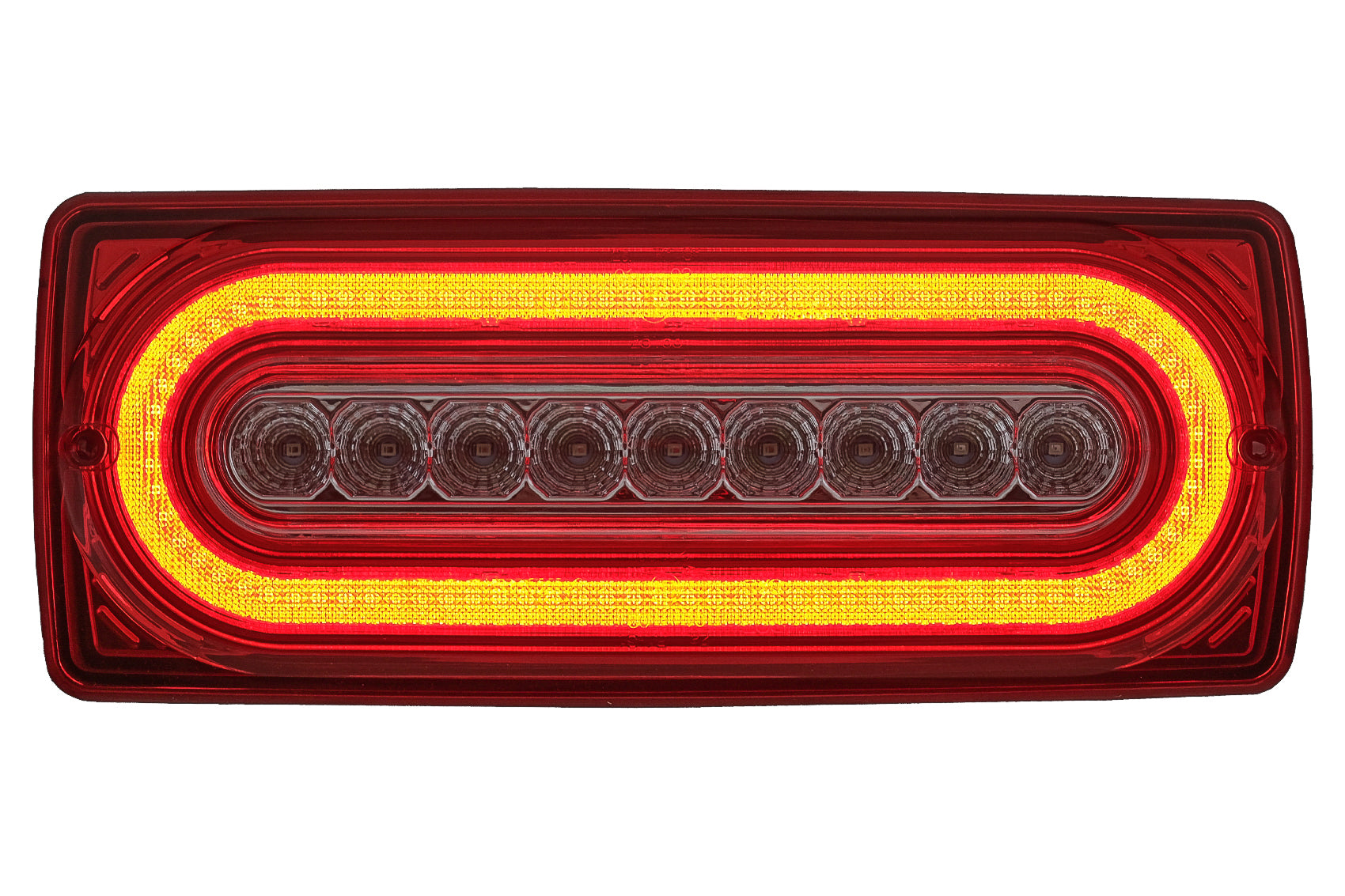 Full LED Lichtleiste Rückleuchten für Mercedes G-Klasse W463 1989-2015 Rot klar CarPartsTuning