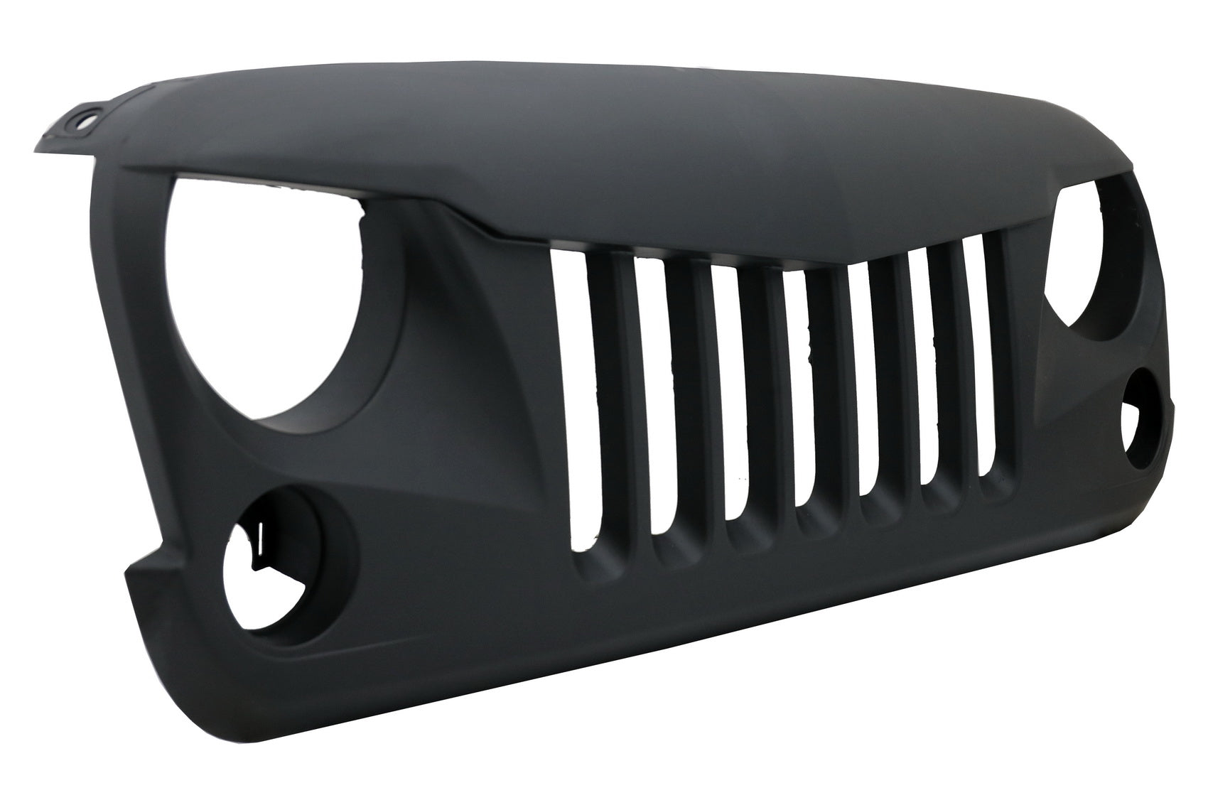 Zentraler Frontgrill für JEEP Wrangler Rubicon JK 07-17 Eagle Eyes Matt-schwarz CarPartsTuning